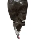 23 cm Grade 1/2 Cocoa Glazed Wild American Alligator Leather - Tag: FL21-0024488