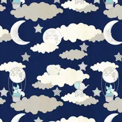 All Our Stars Navy Scenic 82579-419 By Wilmington Prints