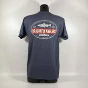 Dragonfly Anglers Red Stripe T-Shirt- Short Sleeve