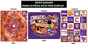CLEMSON UNIVERSITY SPIRIT BANNER-24 COUNT DISPLAY - CLEM5000