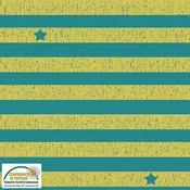 Avalana Jersey Knit : Stripe in Mustard Turquoise : Stof : Knit