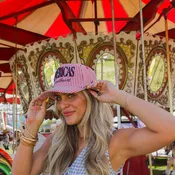 America's Sweetheart Striped Trucker Hat