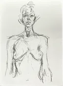 Alberto Giacometti  Bust of A Nude 156 Derriere Le Miroir 1961 Lithograph