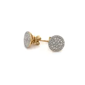 14k 0.5ct Diamond Pave Stud Earrings