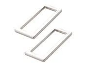 1.5" Rectangle Ring - Nickel - Set of Two