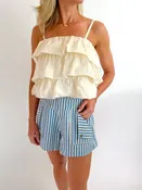 Aimee Cotton Strapless Top