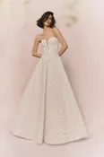 Artistic Rose-Lace A-Line Wedding Dress