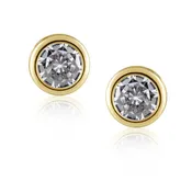 Alaina Bezel Studs - gold