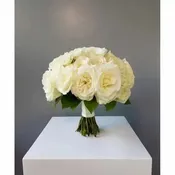 large white garden rose bouquet