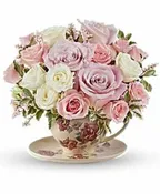 TELEFLORA'S VICTORIAN TEA CUP ARRANGEMENT