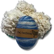 Felted Soap – Single Blend LIGHT BLUE & WHITE
