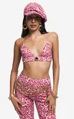 Bralette in Leopard Print Cashmere Blend