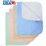30x36 Washable Reusable Incontinence Underpads- Blue, Green, Tan and Pink- 4 Pack