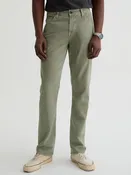 AG Jeans Everett Linen Slim Straight Pant in Sulfur Spruce Green