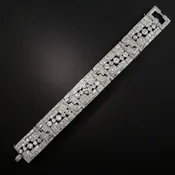 Art Deco 20.00 Carats Platinum Diamond Bracelet