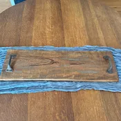 Rustic Wood Board - Charcuterie Board with Iron Handles