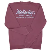 McKevlin's - Craig Script Men's Crew Fleece - Maroon
