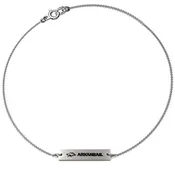 Women's Arkansas Razorback Bracelet Silver Bar Bracelet