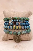 African Turquoise Bracelet Set