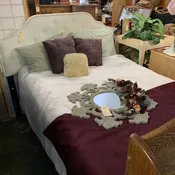 Full Size Bed with Plush Headboard (headboard is Queen or full) — The Predecessors Estate Sales - Online