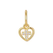 Baby Heart & Cross Charm