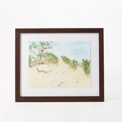 "Meat Rack" Watercolor on Paper, Framed