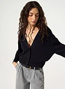 Black cotton cardigan