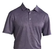Bermuda Sands Short Sleeve Polo Shirt (Clyde, Indigo, Large) Golf NEW
