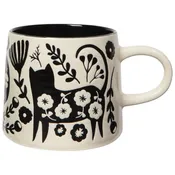 black cat coffee mug