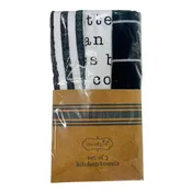 Black and White Kitchen Towels Set of 3