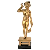 19th Century Doré Bronze Statue Female Musician - LU913639657332 — ARTISAN LAMP