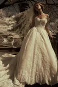Allover Sequin Lace Ball Gown