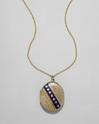 Antique 1800s 9k Gold & 14k Gold Fill with Enamel and Hand Etched Star Motif Locket Necklace