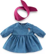 12" Jeans Dress Long Sleeves and Scarf - Little Explorer