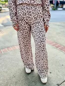Leopard Print Cloud Wide Leg Pant