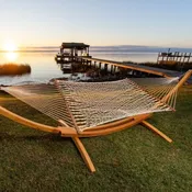 DURACORD® Rope Hammock with ROMAN ARC® 4-ply Cypress Hammock Stand