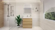 Angeles 30″ Freestanding Bathroom Vanity Set with Single Reinforced Acrylic Sink