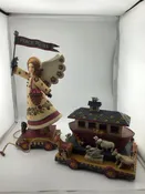 2-pc Americana Christmas, Angel pulling Ark