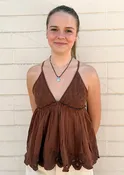 Free People Sunny Days Cami-Chocolate