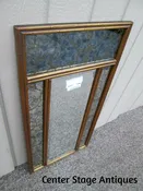 56014 Mid Century Modern Beveled Center Mirror Gold Intertwined mirrors