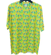 Blue Dala Horse & Flowers on Yellow T-shirt