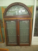 3 Piece Leaded and Etched Window
