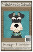 Schnauzer 2 Teal Collar Precut Fused Applique Pack