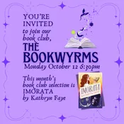 BOOKWYRMS BOOK CLUB OCTOBER (10/12/26) IMORATA