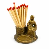Alice Vintage Brass Figure Match Holder