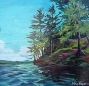 "Sprin Lake"  16 x 16 — Framemakers
