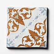 Antigua 4 Square 1/2 Glazed Terracotta Tile 6x6