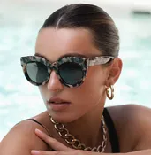 Charlotte Acetate Womens Cat Eye Sunglasses