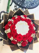 24 Red Roses & a Personalized Mirror