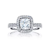 1.02 ct. GIA-Certified Cushion-Cut Diamond Ring with Micro Pave Accents in Platinum